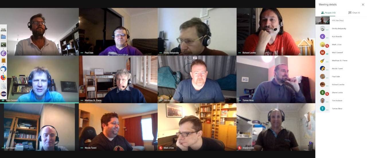 A screenshot from the Committers face-to-face meeting on 2020-09-29